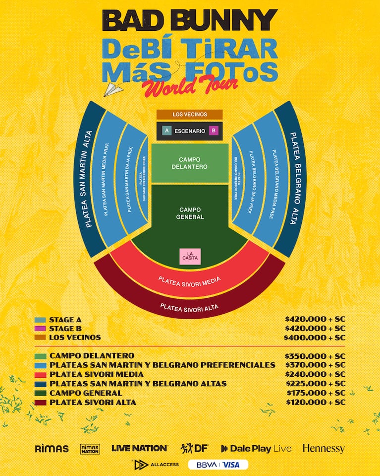 Bad Bunny habilita nuevos sectores y localidades para River Plate: precios, fechas y cómo comprar las entradas