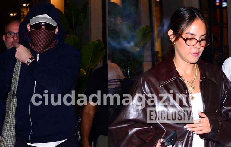 Bad Bunny salió a cenar con su novia Gabriela Berlingeri en la previa de sus shows en Argentina (Fotos: RS Fotos).