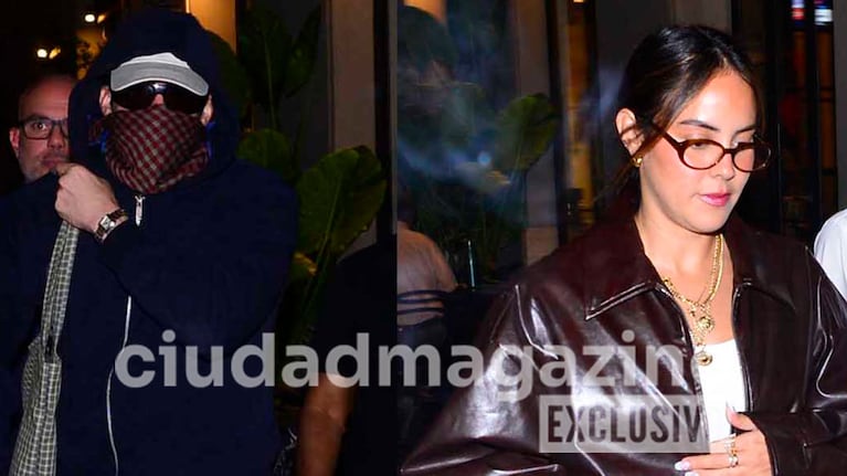 Bad Bunny salió a cenar con su novia Gabriela Berlingeri en la previa de sus shows en Argentina (Fotos: RS Fotos).