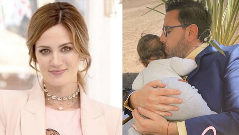 Bake off en familia: Paula Chaves compartió la foto más dulce de Damián Betular jugando con Filipa en el corte.