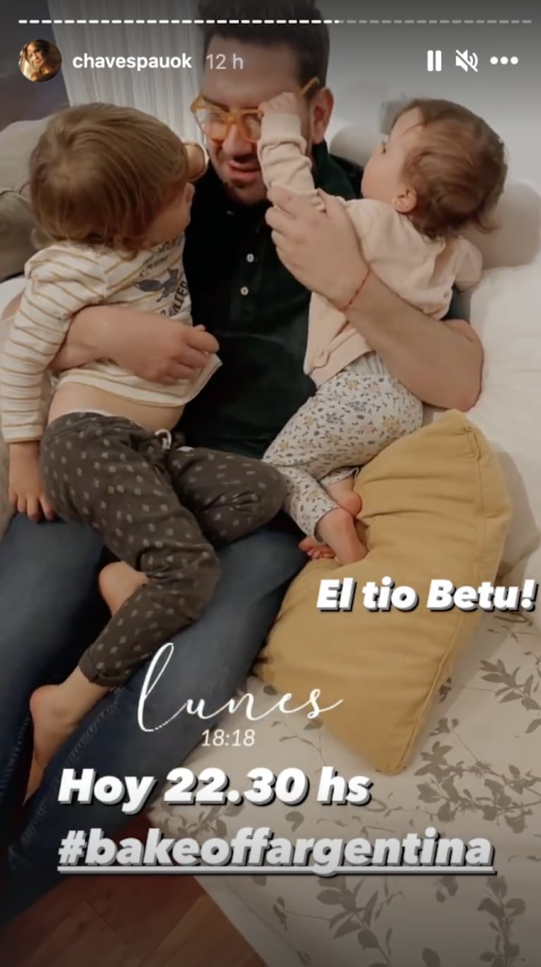 Bake Off familiar: Damián Betular cocinó estofado de pollo para los hijos de Paula Chaves 