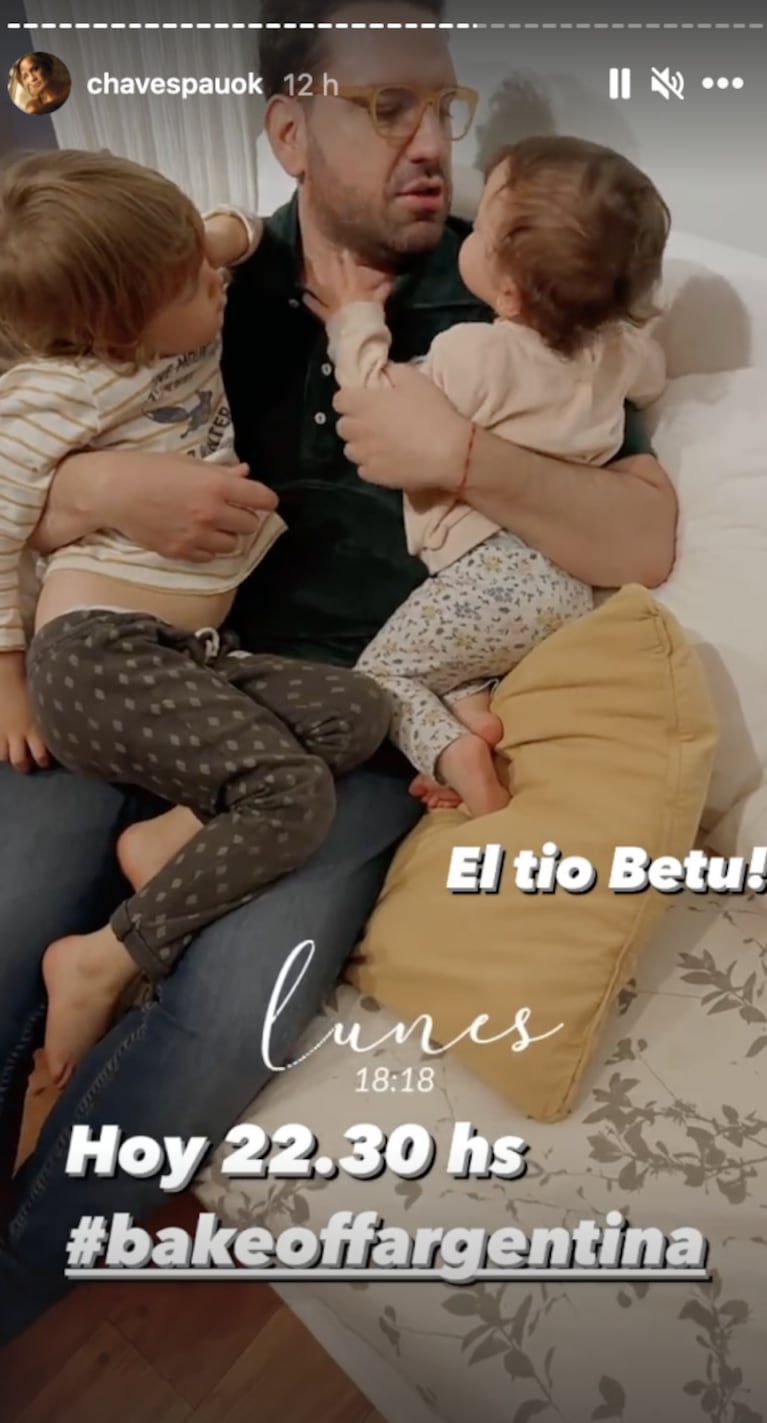 Bake Off familiar: Damián Betular cocinó estofado de pollo para los hijos de Paula Chaves 