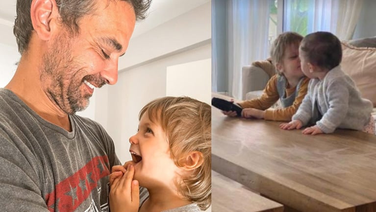 Balta y Fili protagonizaron un tierno momento que su papá fotografió.
