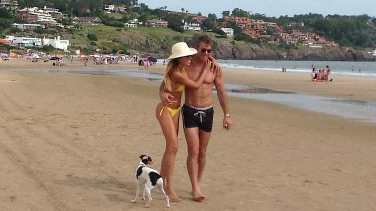 Bárbara Franco y Fernando Burlando, enamoradísimos en Punta del Este. (Foto: Album de Barby Franco)