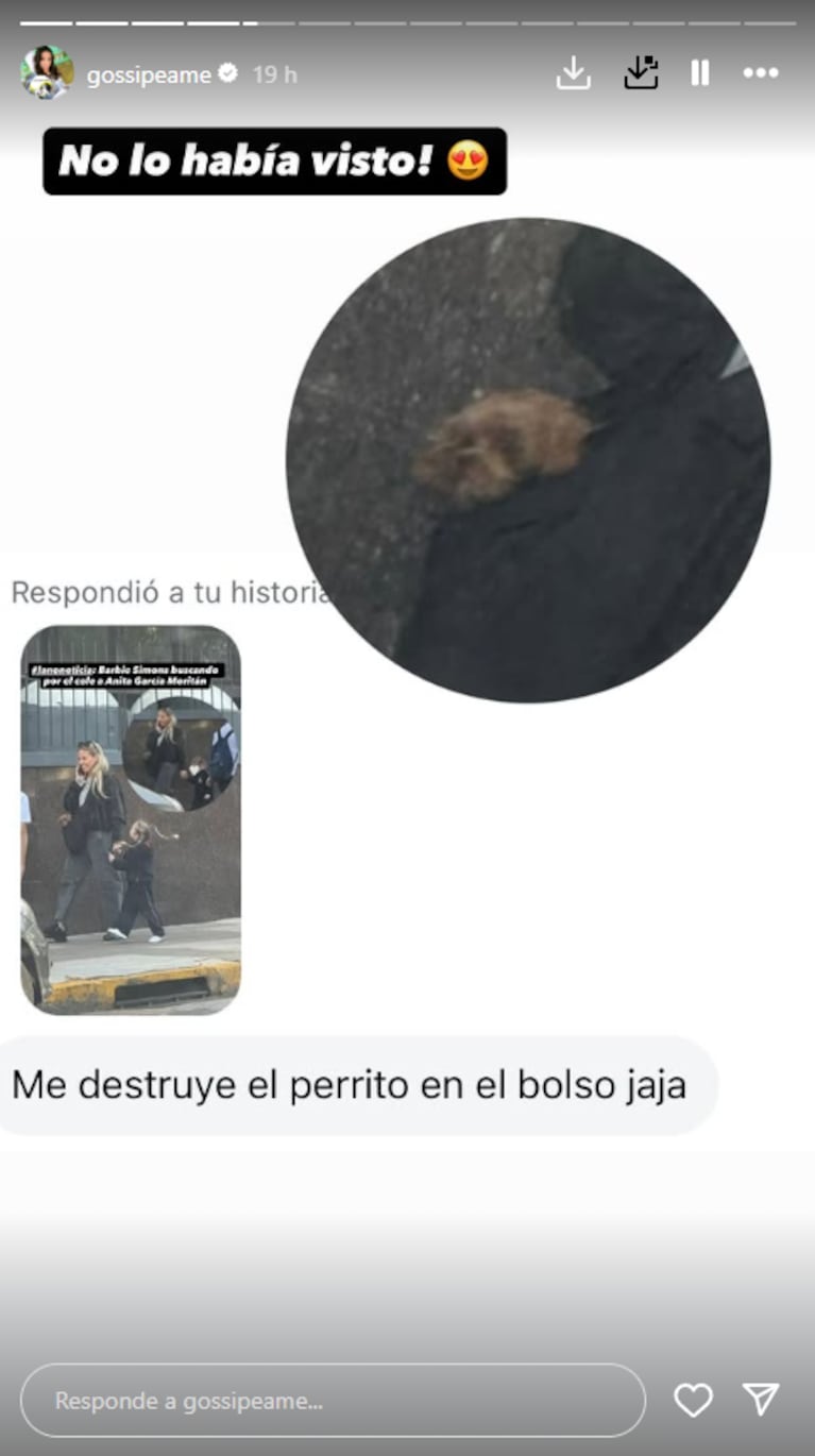 Barbie Simons fue a buscar a Anita García Moritán al colegio y un detalle en su bolso llamó la atención | Créditos: Instagram @gossipeame