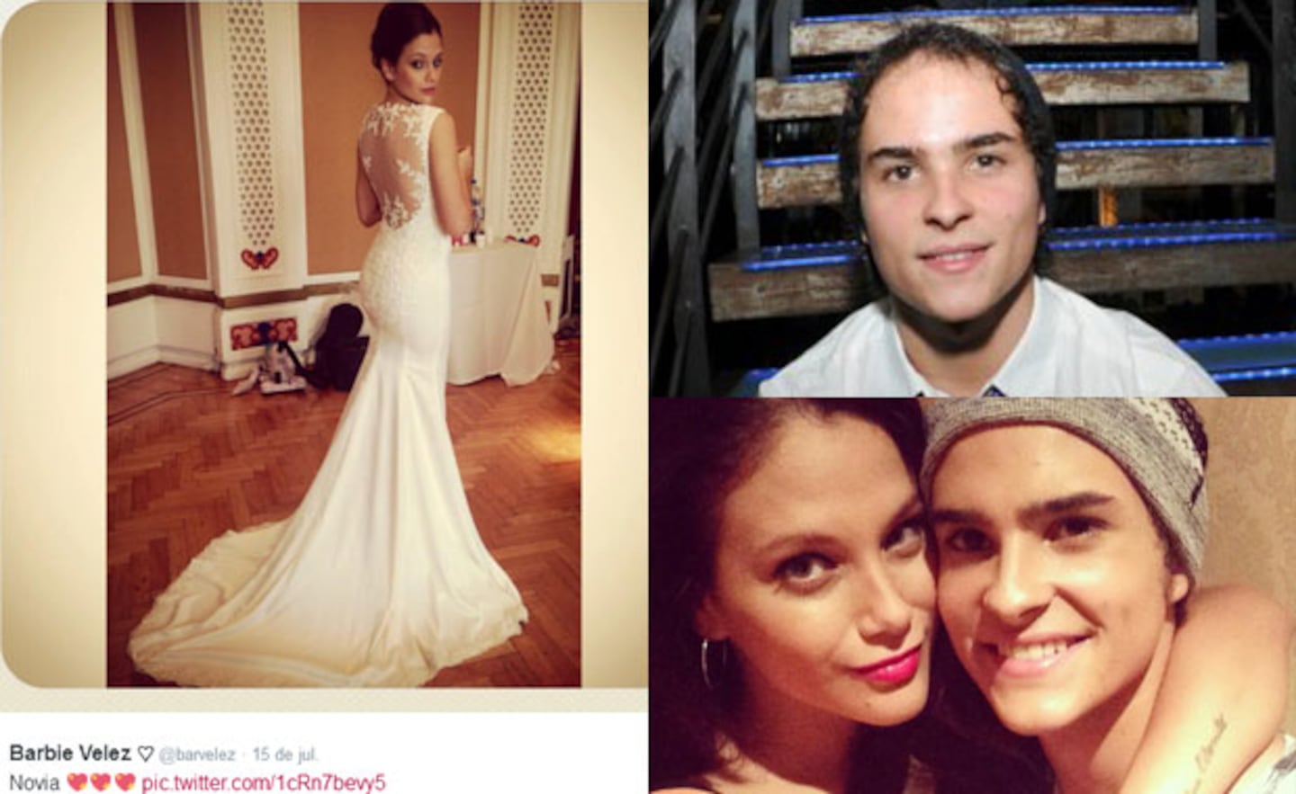 Barbie Vélez, lookeada de novia: ¡atención Augusto! (Fotos: Twitter y Web). 