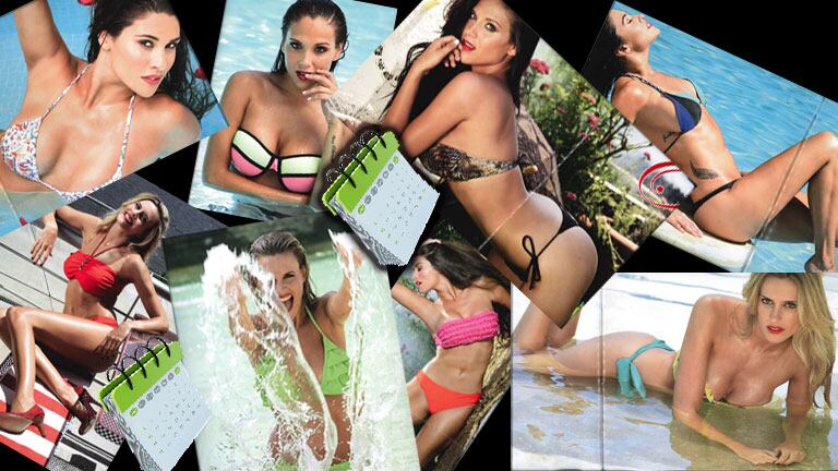 Barbie Vélez, Melina Lezcano e Ivana Nadal en el calendario de revista Caras. (Foto: Caras)