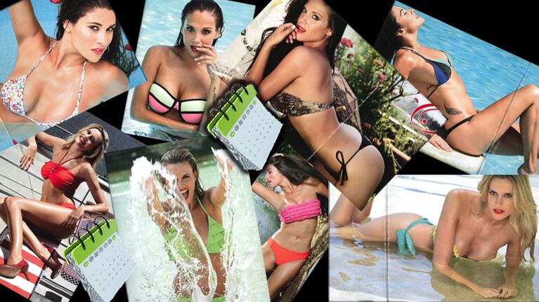 Barbie Vélez, Melina Lezcano e Ivana Nadal en el calendario de revista Caras. (Foto: Caras)