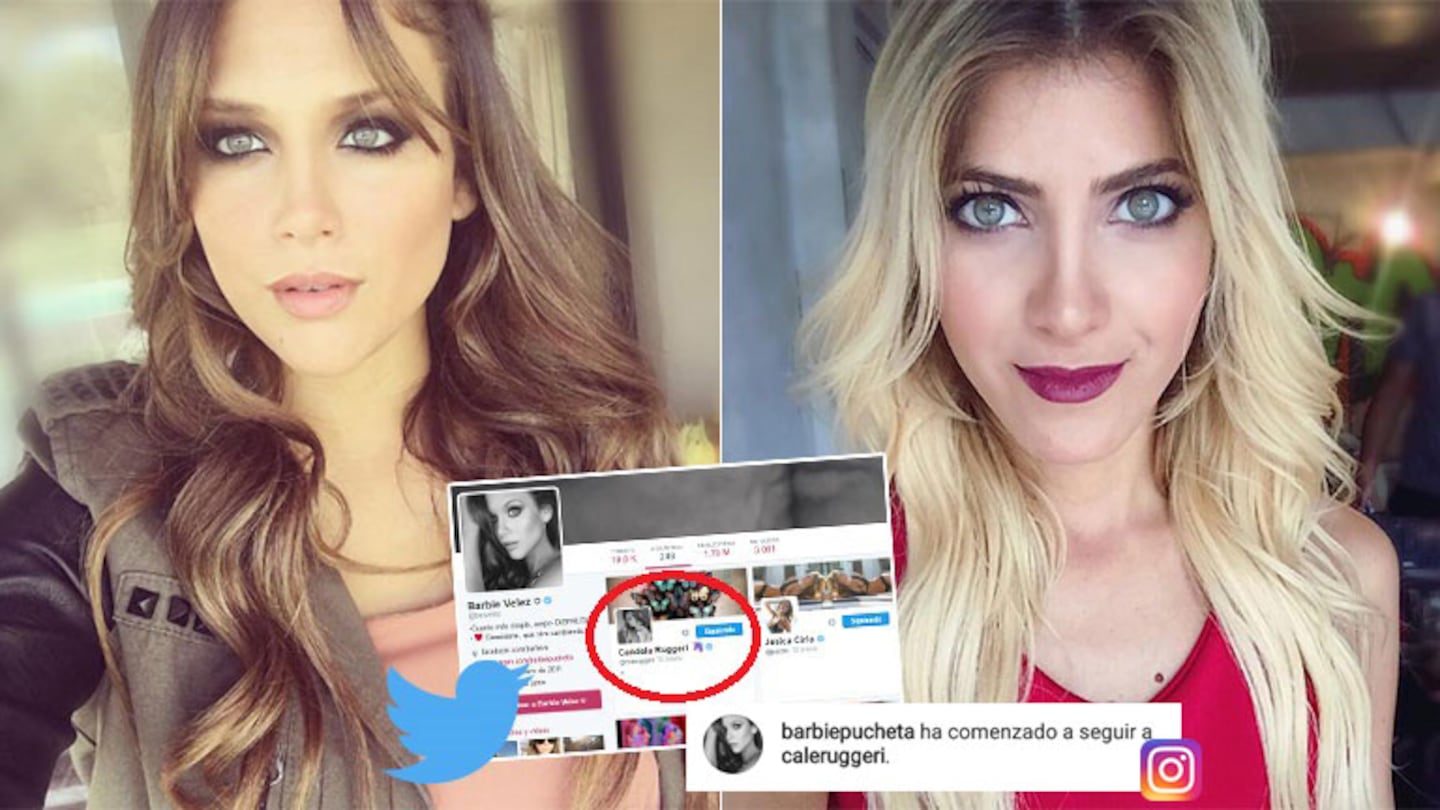 Barbie Vélez volvió a seguir a Candela Ruggeri en Twitter e Instagram (Foto: Twitter e Instagram)