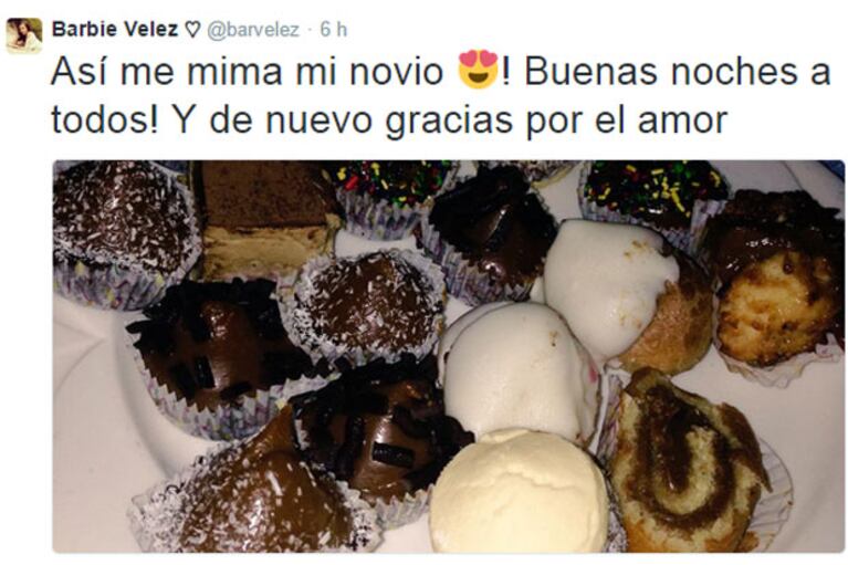 Barbie Vélez y Fede Bal, romántico cruce tuitero tras el accidente automovilístico de la actriz (Foto: Twitter)