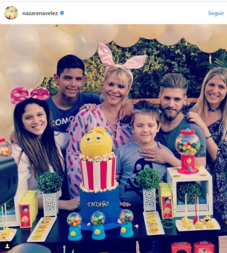 Barbie Vélez y Lucas Rodríguez, cómplices en el cumpleaños de su hermano Thiago