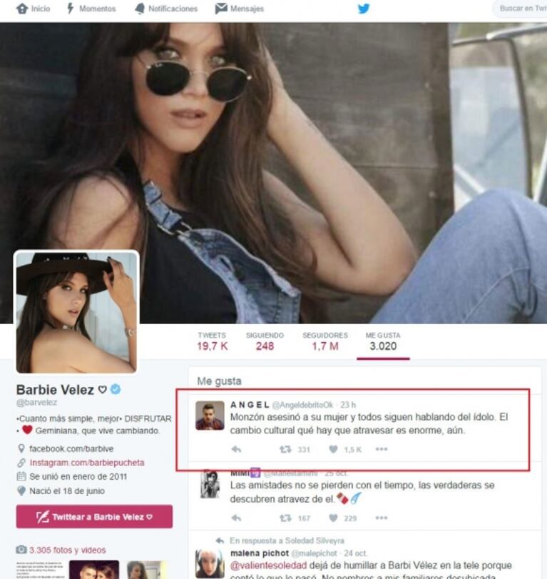 Barbie Vélez y un fuerte "me gusta" tras la performance de Fede Bal en el Bailando