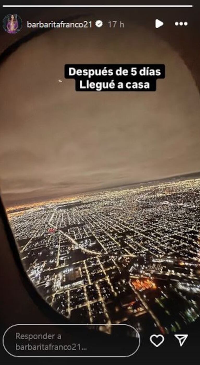 Barby, finalmente, aterrizó en Buenos Aires.
