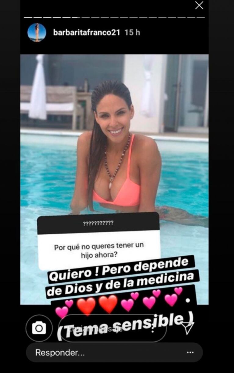 Barby Franco, a corazón abierto sobre la maternidad: "Quiero tener hijos, pero depende de Dios y la medicina"