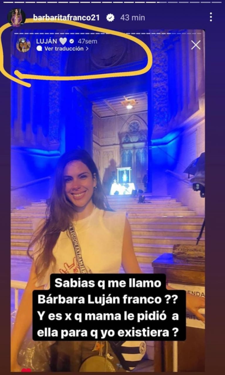 Barby Franco contó la conmovedora historia detrás de su nombre, inspirado en la Virgen de Luján