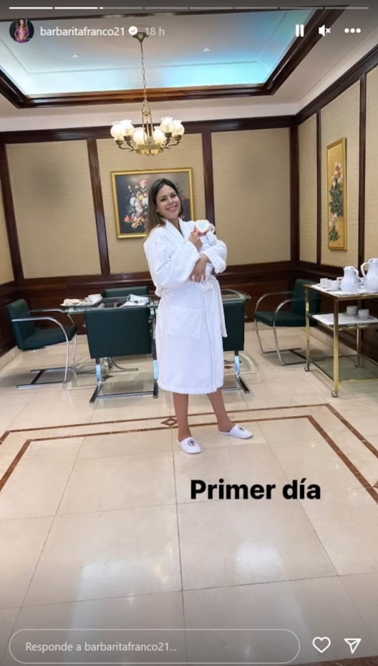 Barby Franco mostró cómo vivió el primer día con su hija en casa: las dulces fotos