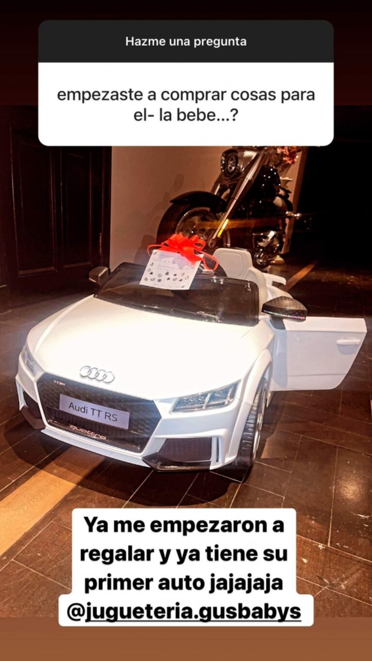 Barby Franco mostró el exclusivo regalo que le hicieron a su bebé: "Ya tiene su primer auto"