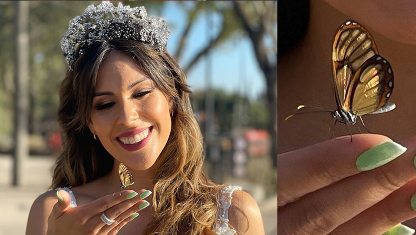 Barby Franco recibió una sorprendente señal mientras modelaba vestidos de novia.