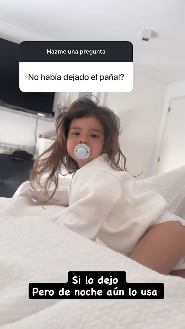 Barby Franco reveló contundente por qué Sarah burlando sigue usando pañal. CRÉDITO: Instagram