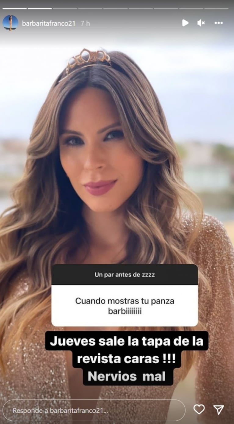 Barby Franco reveló cuándo mostrará su pancita de embarazada por primera vez