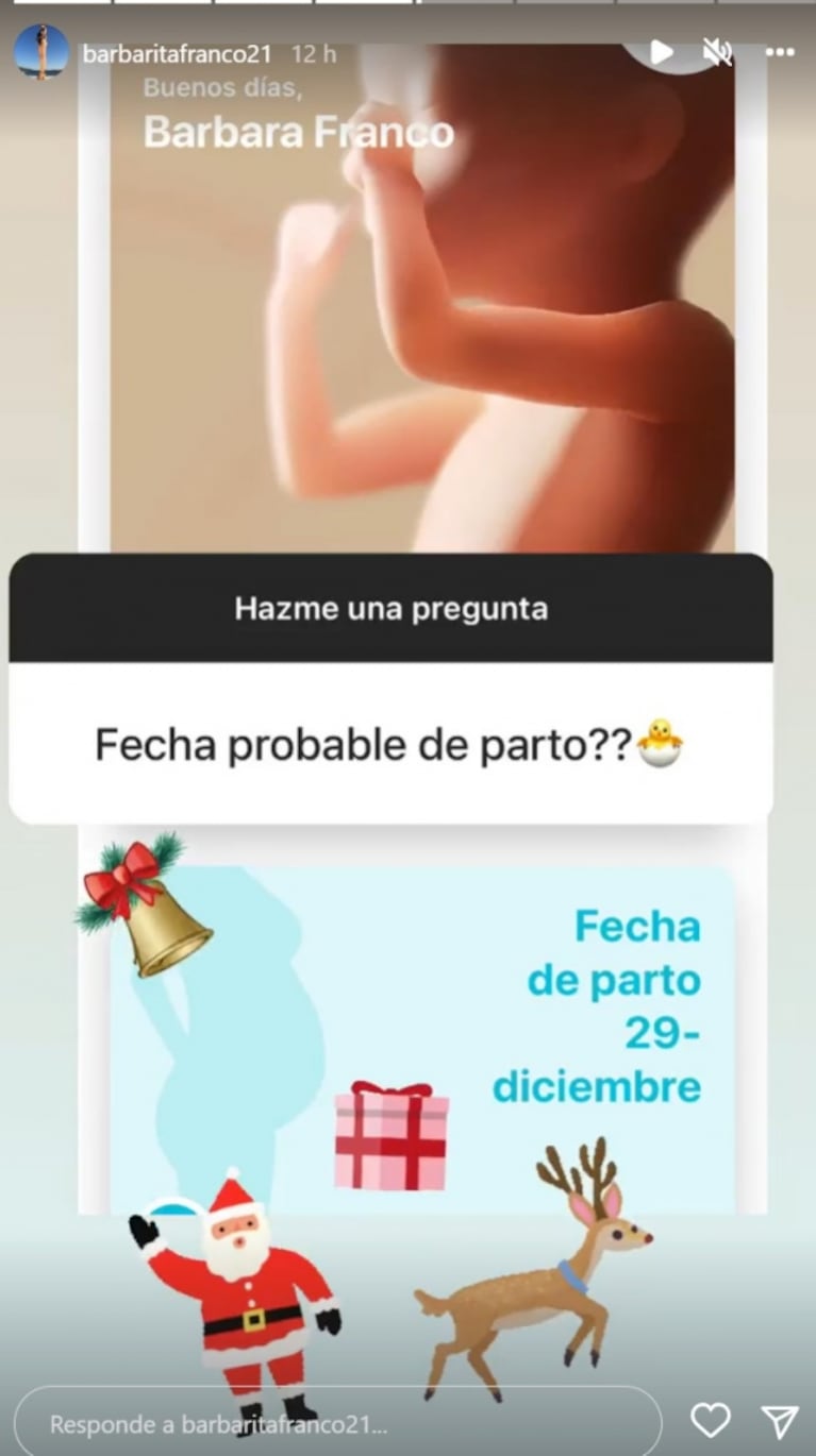 Barby Franco reveló la fecha en la que dará a luz a su bebé con Fernando Burlando