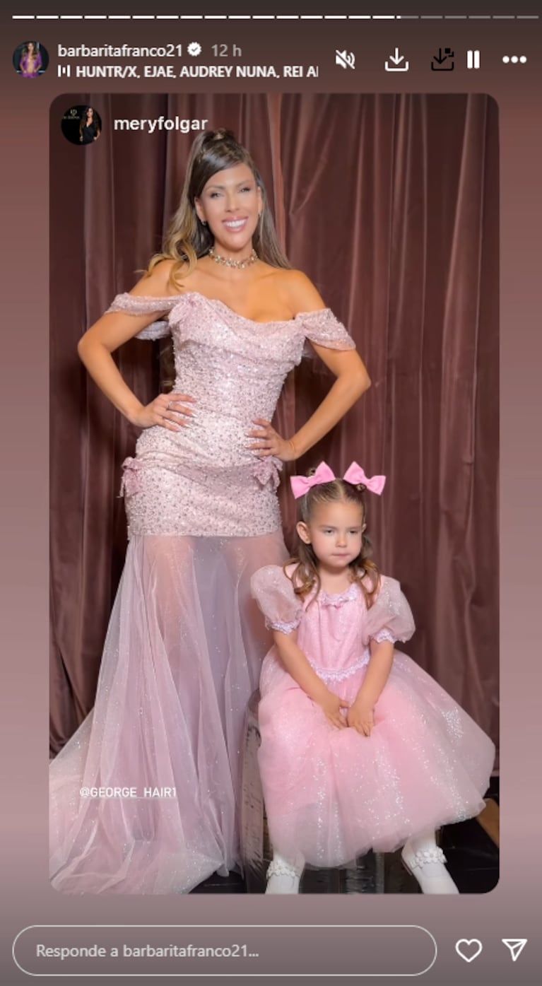 Barby Franco y Sarah Burlando se vistieron de princesas y desfilaron juntas: así lucieron | Créditos: Instagram @barbaritafranco21
