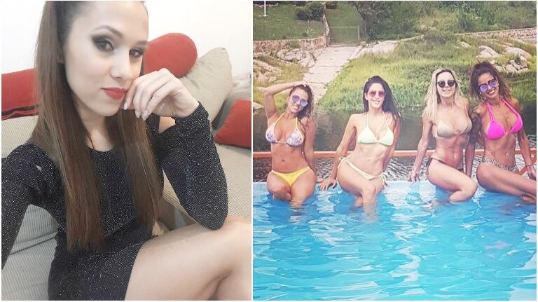 Barby Silenzi en una tarde de pileta con Celeste Muriega y Pamela Sosa (Fotos: Instagram)