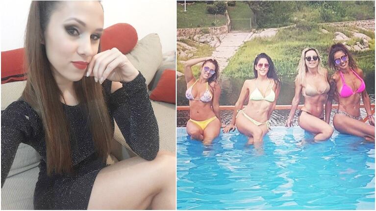 Barby Silenzi en una tarde de pileta con Celeste Muriega y Pamela Sosa (Fotos: Instagram)