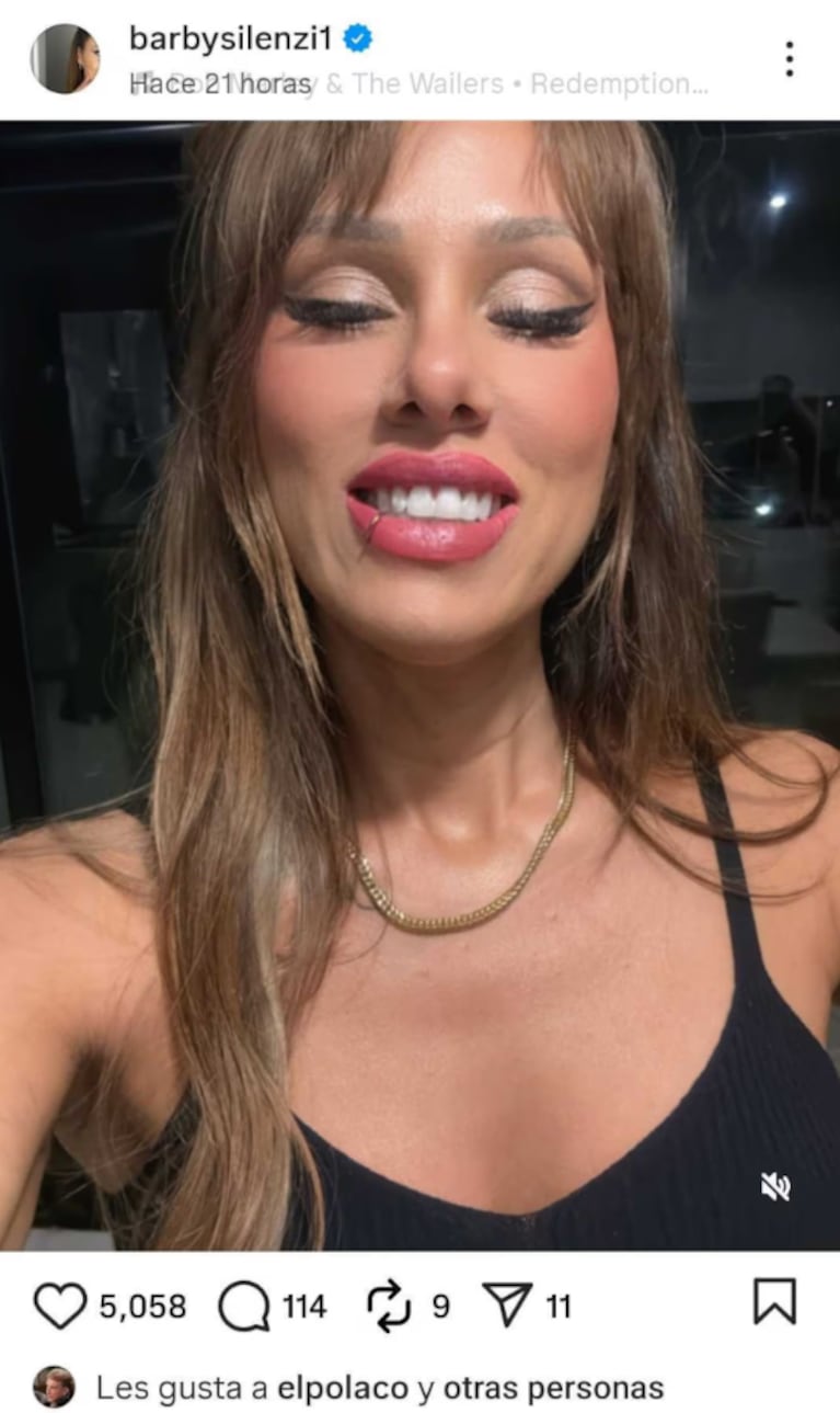 Barby Silenzi sorprendió con su nuevo look tras la separación y la reacción de El Polaco encendió rumores | Créditos: Instagram @barbysilenzi