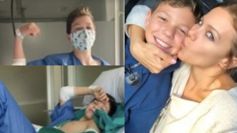 Bastián se lastimó andando en skate y tuvo que ser operado.