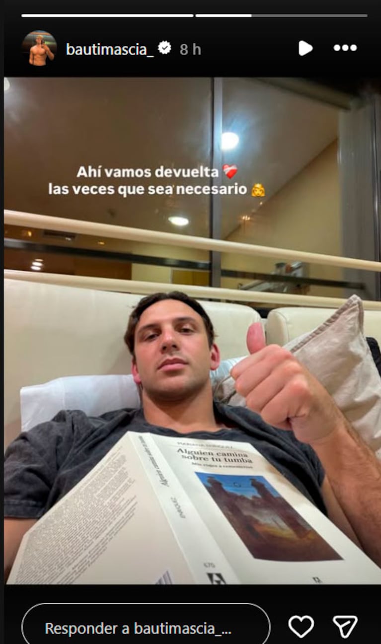 Bautista Mascia, el gran sostén de Denisse González en su nueva internación (Fotos de Instagram)