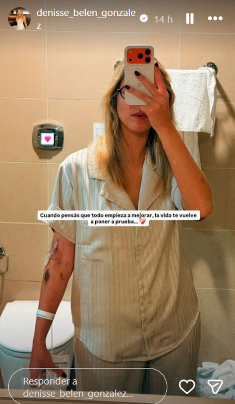Bautista Mascia, el gran sostén de Denisse González en su nueva internación (Fotos de Instagram)