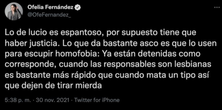 Belén Francese cruzó muy fuerte a Ofelia Fernández por el asesinato de Lucio Dupuy: "Ignorante"