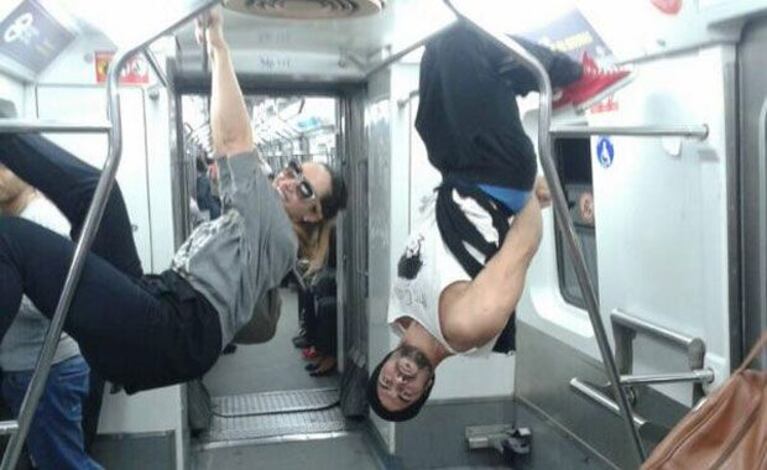 Belén Francese y Facundo Mazzei, se animaron a actuar en el subte (Foto: Twitter). 