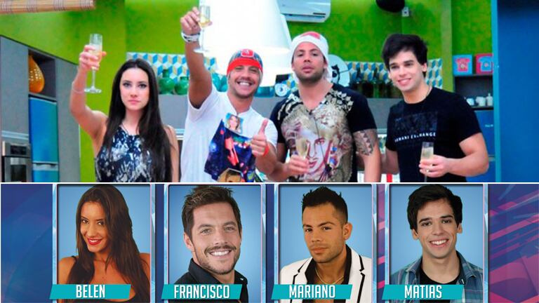 Belén, Francisco, Mariano y Matías, los finalistas de Gran Hermano 2015. Foto: Web