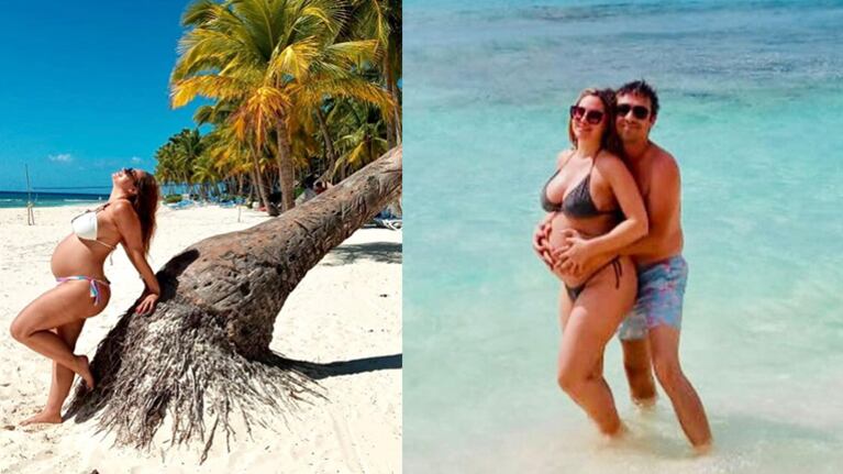 Belén y Fabián disfrutan con su bebé que está en camino de una luna de miel de a tres.