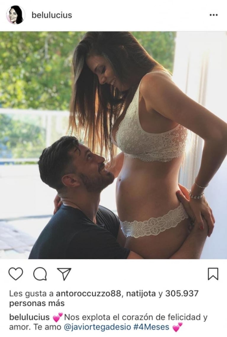 Belu Lucius anunció que será mamá por primera vez con esta hermosa foto: "Nos explota el corazón de felicidad"