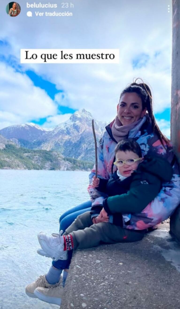 Belu Lucius compartió divertidas fotos para ilustrar la maternidad real durante sus vacaciones: "Lo que realmente pasa"