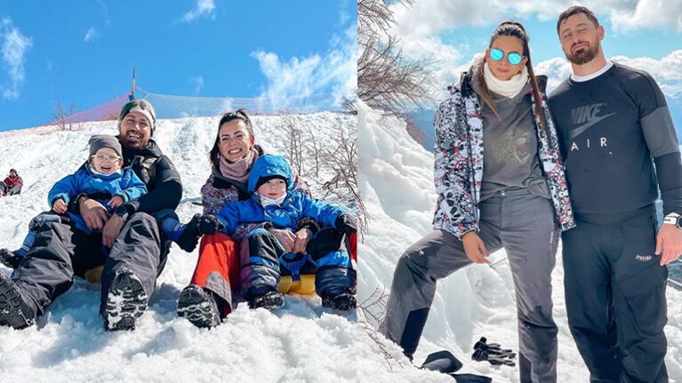 Belu Lucius compartió las fotos más lindas de sus vacaciones familiares en la nieve.