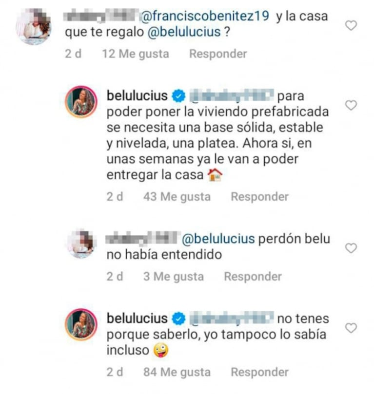 Belu Lucius reveló qué pasó con la casa que le regalaron a Francisco Benítez, ganador de La Voz: "En unas semanas se la van a entregar"