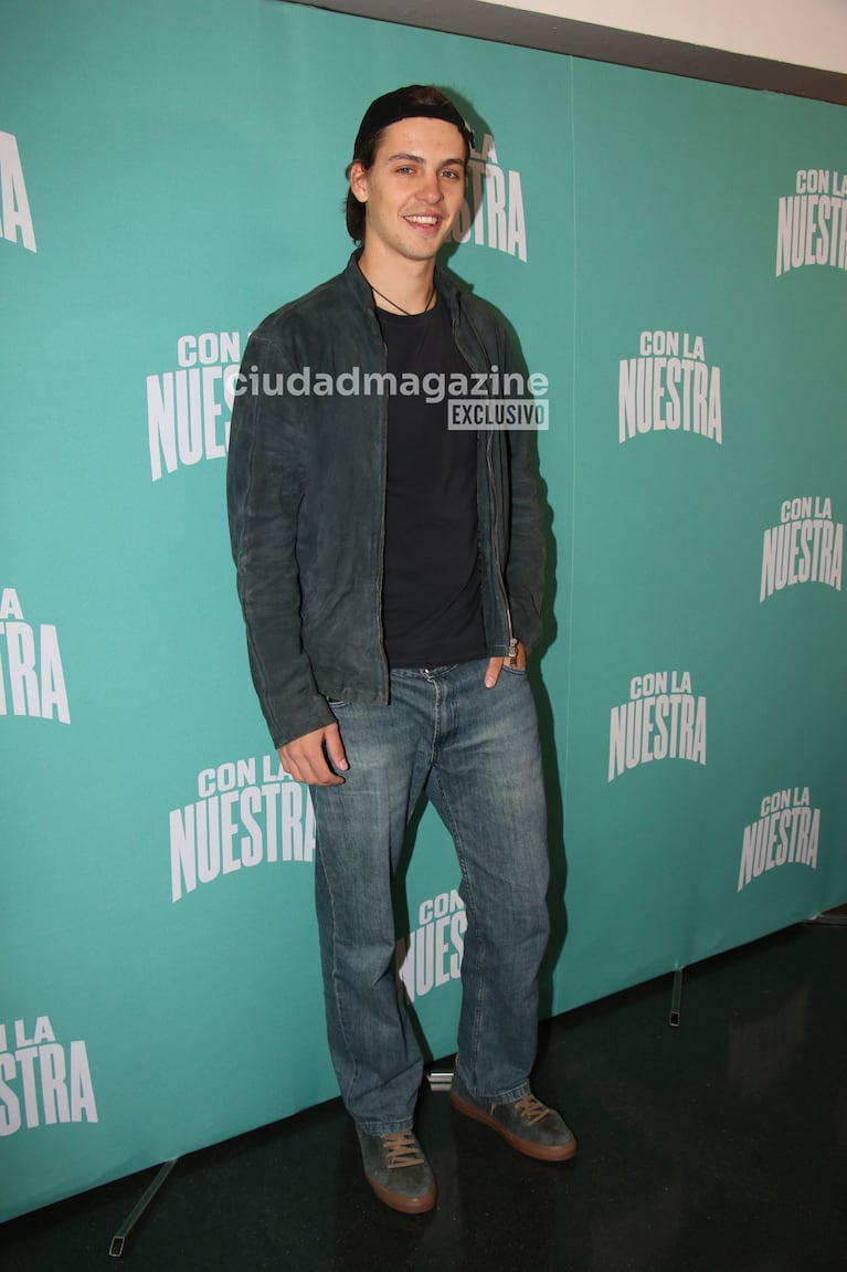 Benicio Gravier en el estreno de Con la Nuestra (Foto: Movilpress).