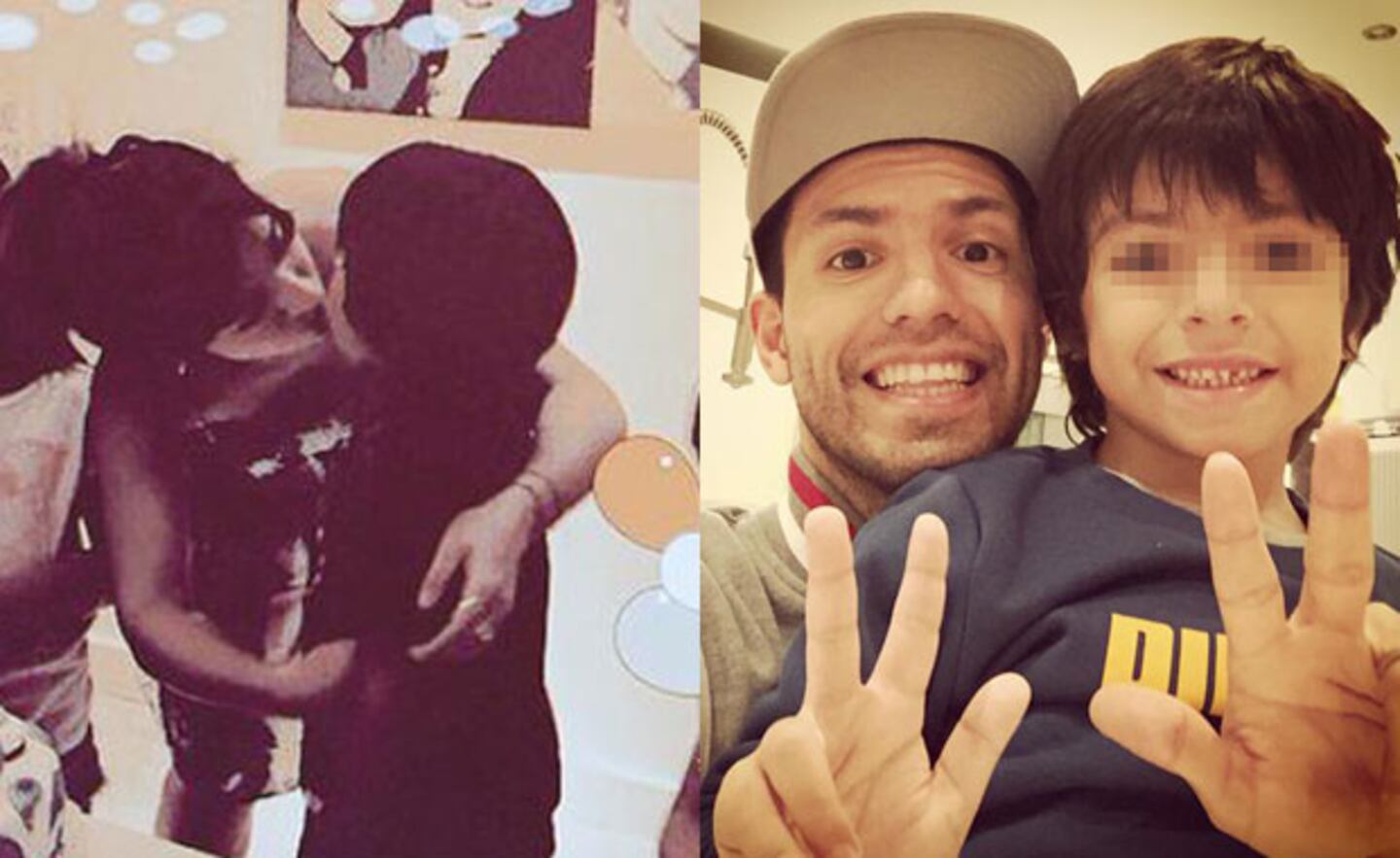 Benjamín Agüero cumplió años y sus papis festejaron en Twitter (Fotos: Twitter). 