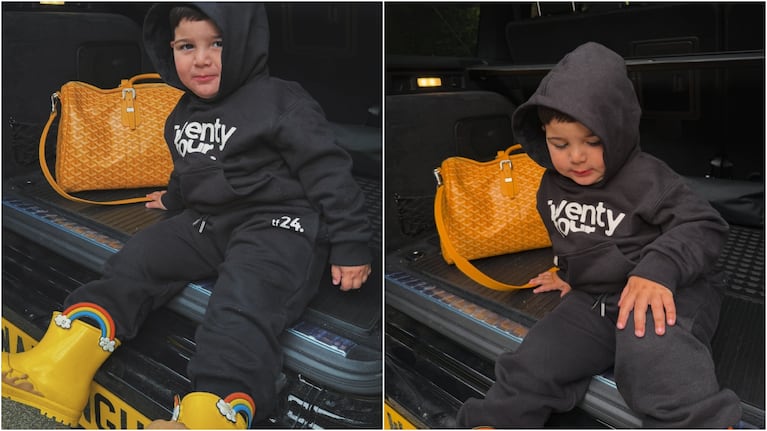 Benjamín, el hijo de Enzo Fernández y Valentina Cervantes, debutó como modelo y conquistó las redes. Crédito: Instagram