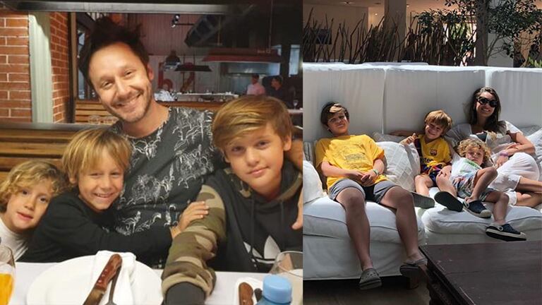 Benjamín festejó la llegada de sus hijos.