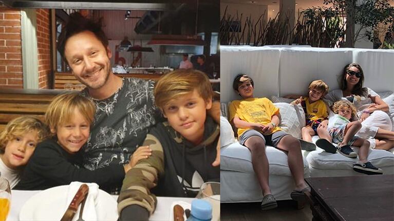 Benjamín festejó la llegada de sus hijos.