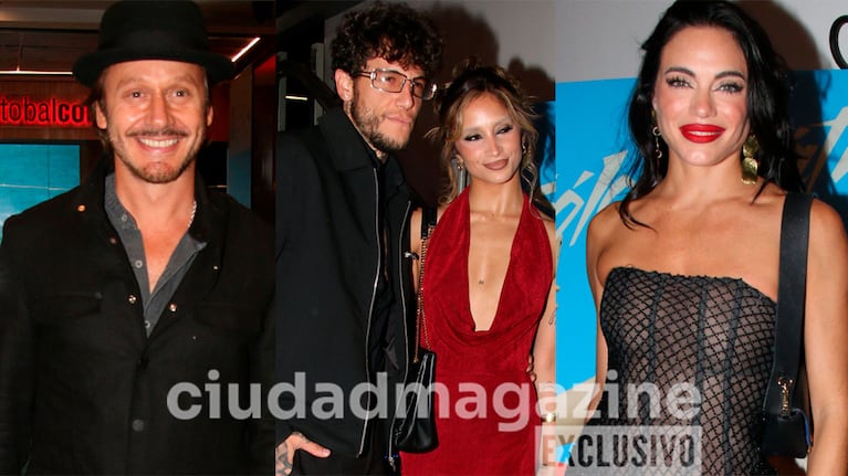 Benjamín Vicuña, Alex Caniggia, Melody Luz y Emilia Attias en el estreno de Solo Fanáticos (Fotos: Movilpress).