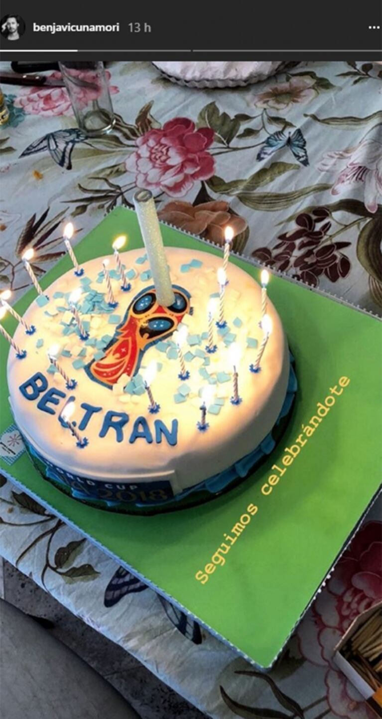 Benjamín Vicuña compartió fotos del cumpleaños de Beltrán: "Seguimos celebrándote"