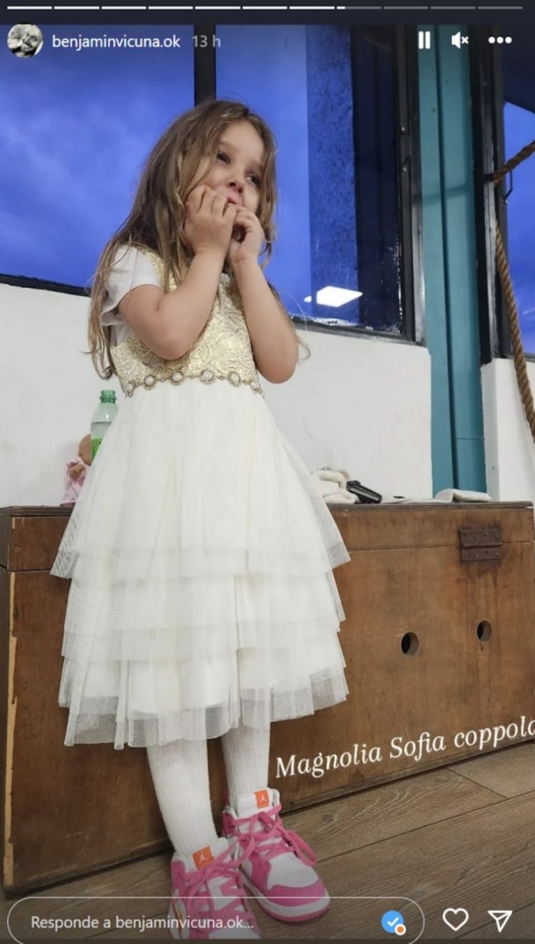Benjamín Vicuña compartió las fotos más tiernas con Magnolia, su hija con China Suárez, en una tarde de juegos