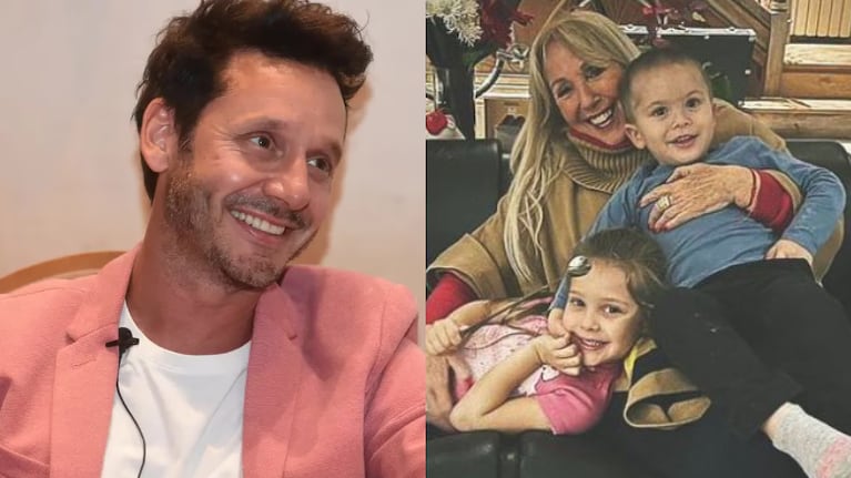 Benjamín Vicuña compartió una dulce escena de sus hijos con su madre, Isabel, con un pícaro mensaje (Fotos: Web e Instagram Stories)