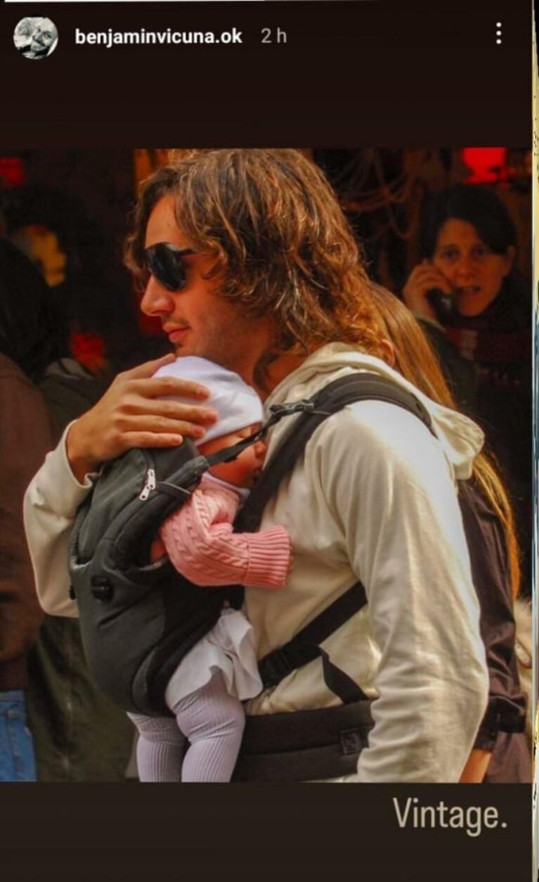 Benjamín Vicuña compartió una tierna foto de un paseo que hizo con Blanca y Pampita